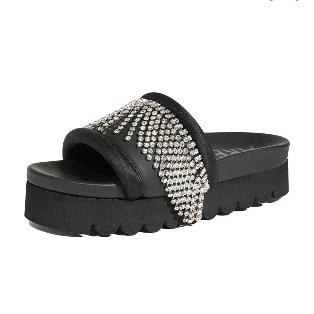 Area Crystal Fringe Platform Slides